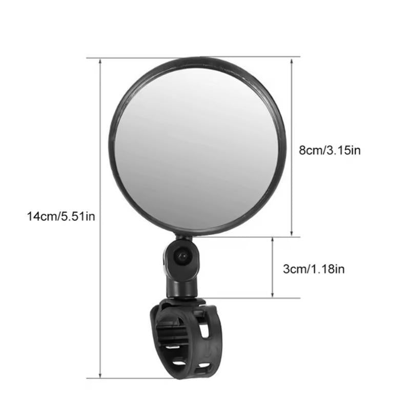 Bicycle Handlebar Mirror – 360° Adjustable Round Safety Mirrors (2 Pcs)