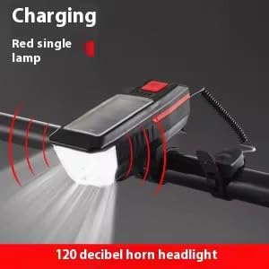 Solar Powered Bike Light with Horn – Waterproof LED Headlight