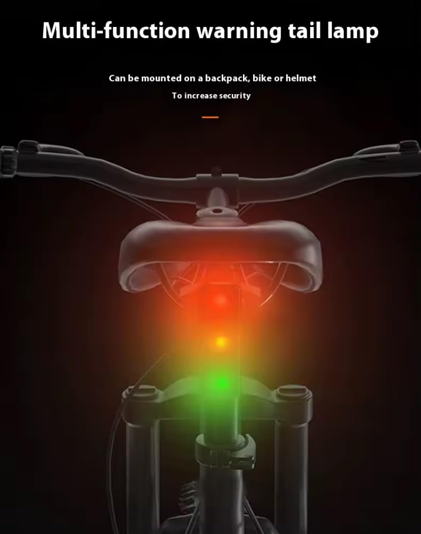 USB Rechargeable Traffic Signal Bicycle Tail Light – 7 Modes Waterproof LED