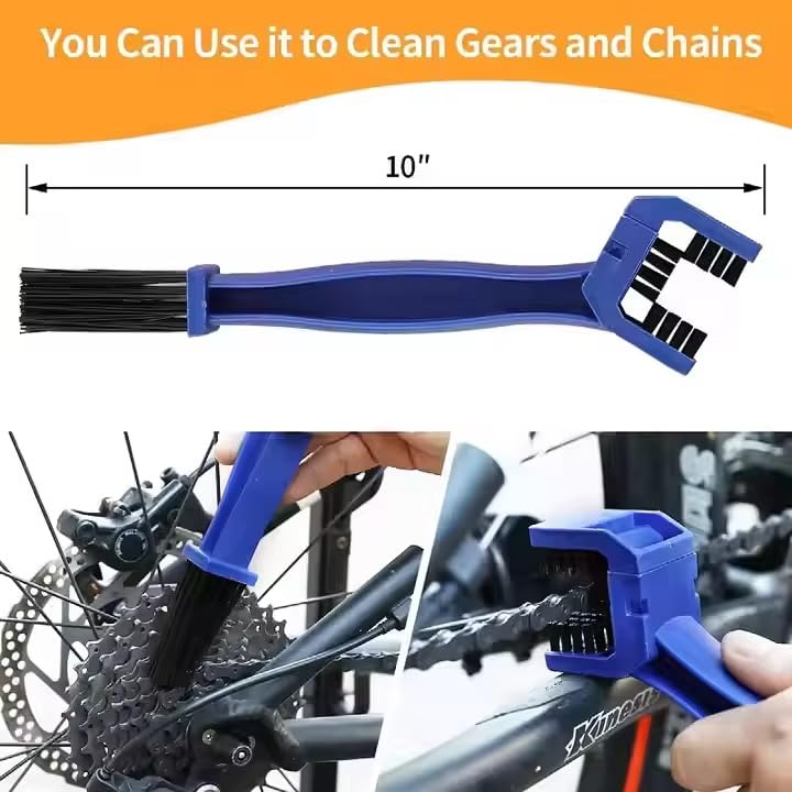 8-Piece Bicycle Cleaning Kit – Chain Scrubber &amp; Brush Set with Microfiber Mitt