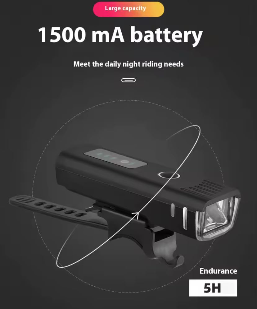 400-Lumen USB Rechargeable LED Bike Light – Anti-Glare Front Safety Lamp