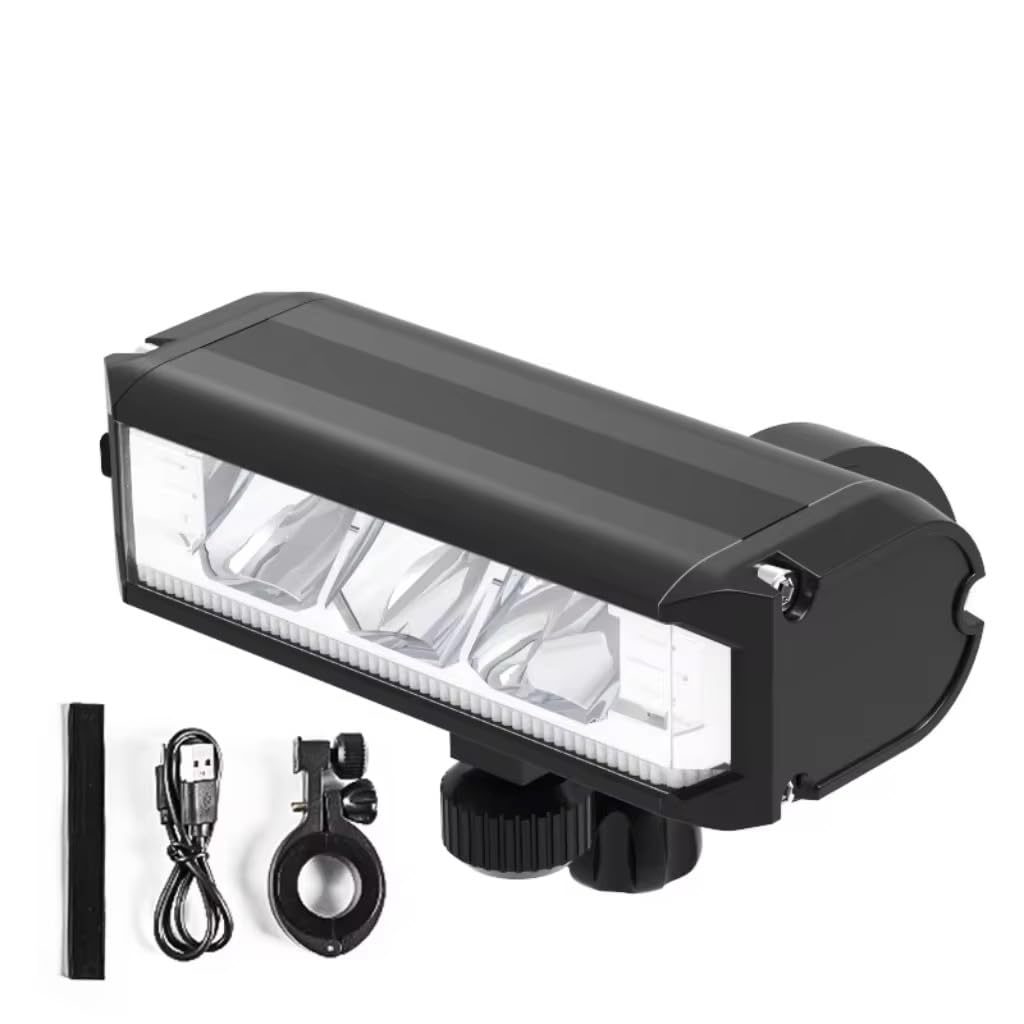 900 Lumens USB Rechargeable Bike Front Light – Waterproof LED Headlight with 5 Modes