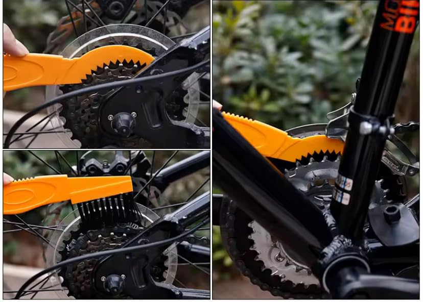 8-Piece Bicycle Cleaning Kit – Chain Scrubber &amp; Brush Set with Microfiber Mitt