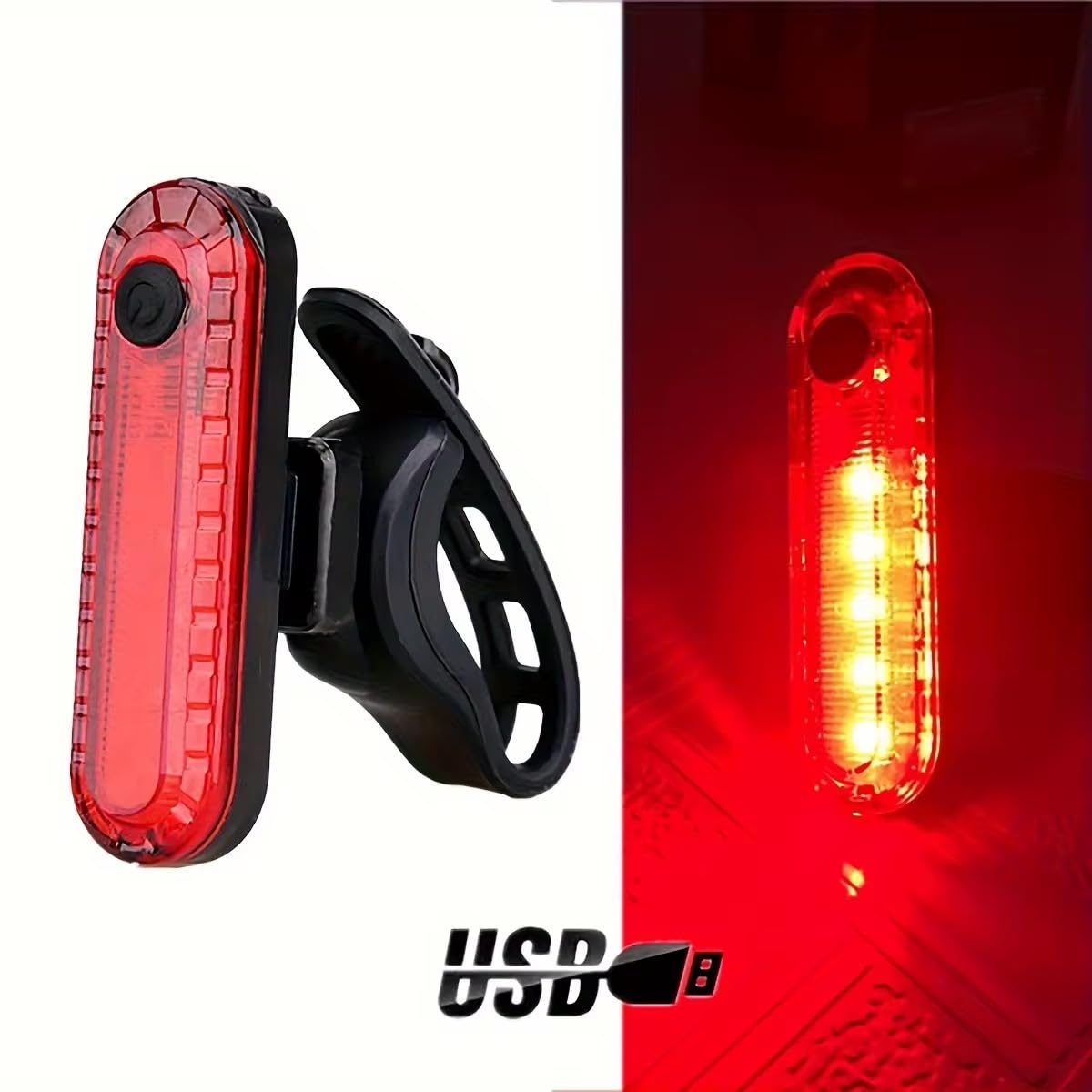 3-in-1 USB Rechargeable Bike Light with LCD Speedometer &amp; Horn – Front &amp; Rear Safety Set