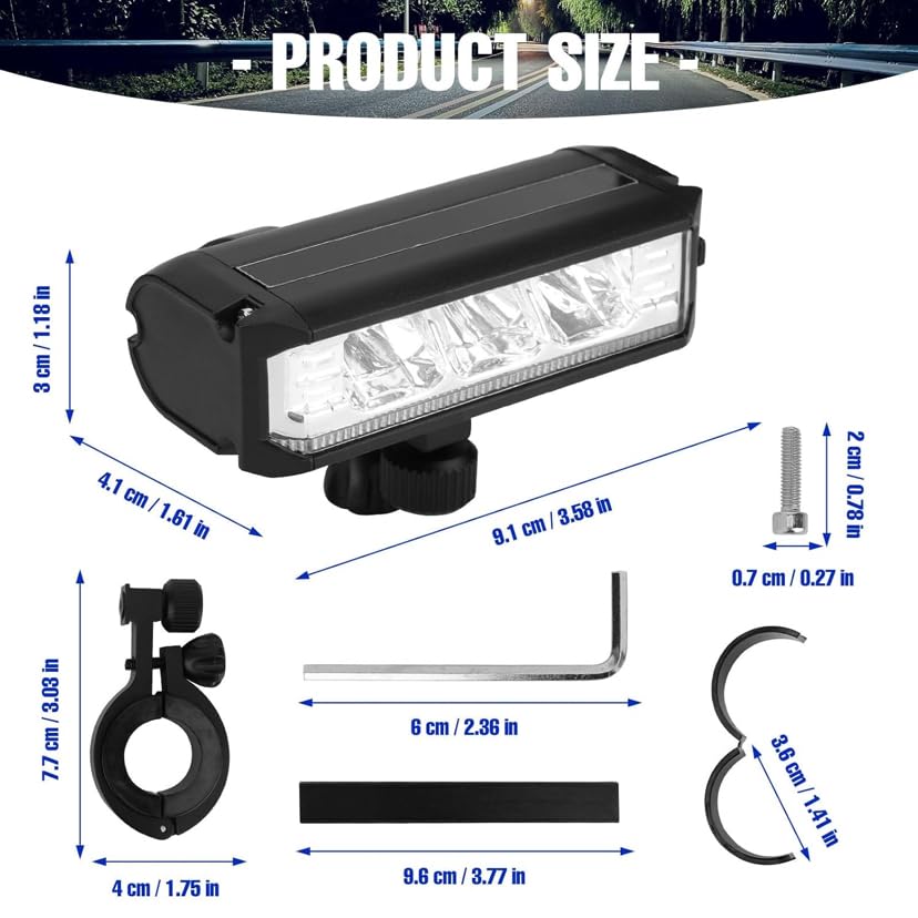 900 Lumens USB Rechargeable Bike Front Light – Waterproof LED Headlight with 5 Modes