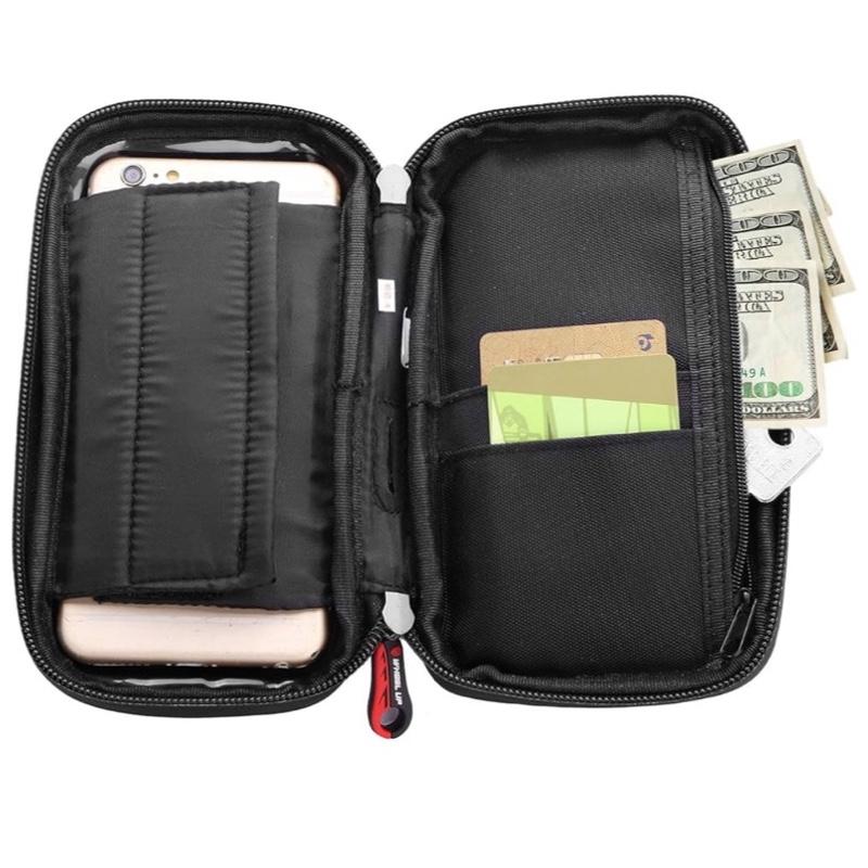 Waterproof Bike Phone Holder – 6.4" Adjustable Handlebar Mount (Red &amp; Black)